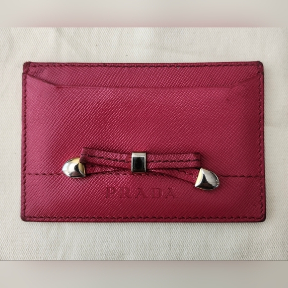 Prada Saffiano Chic Card Case in Fuschia - Picture 1 of 10